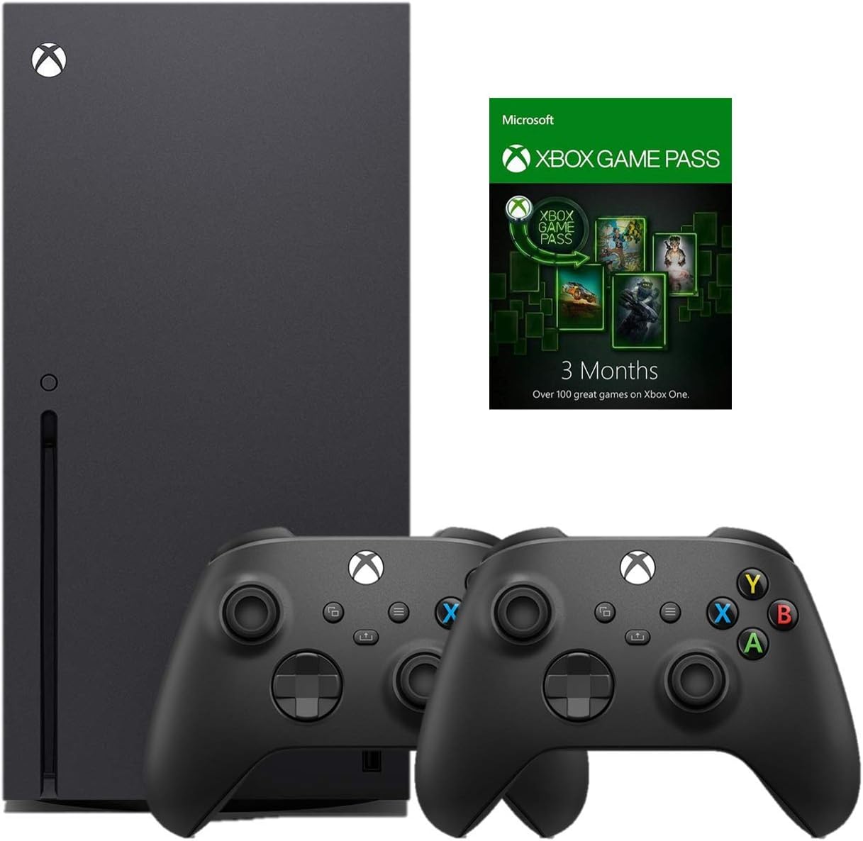 کنسول بازی مایکروسافت مدل باندل Xbox Series X ظرفیت 1 ترابایت همراه با یک دسته اضافه و گیم پس 3 ماه