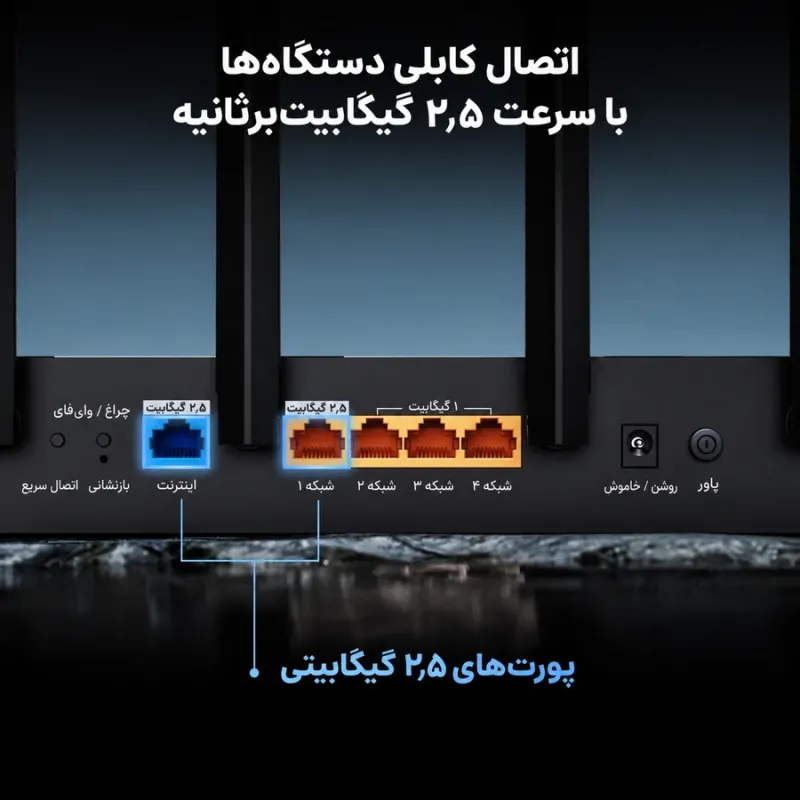 روتر تی‌پی‌لینک Archer BE400 مدل BE6500 با Wi-Fi 7